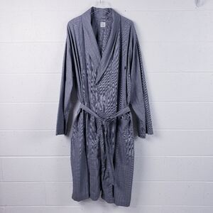 Polo‎ Ralph Lauren Windowpane Robe Black and White Belted Cotton Men's L/XL